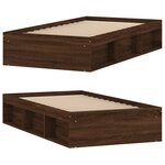 vidaXL Cadre de lit chêne marron 90x190 cm