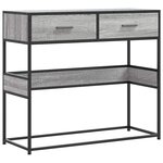 vidaXL Table console sonoma gris 90x35x80 cm bois d'ingénierie