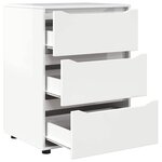 vidaXL Armoire de rangement Blanc brillant 60 x 48 x 81 cm