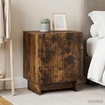 vidaXL Cabinet de chevet 2 Pièces Chêne fumé 43 x 34 5 x 50 cm