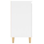 vidaXL Buffet avec pieds en bois massif blanc bois d'ingénierie