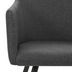 vidaXL Chaises à manger lot de 2 gris foncé tissu