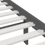 vidaXL Cadre de lit Gris Bois de pin massif 200x200 cm