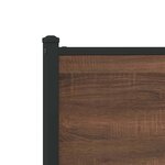 vidaXL Cadre de lit en métal sans matelas chêne marron 120x200 cm