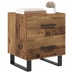 vidaXL Cabinet de chevet avec tiroir Bois ancien 40 x 35 x 47 5 cm