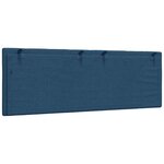 vidaXL Coussin de tête de lit bleu 140 cm tissu