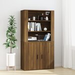 vidaXL Armoire murale Chêne marron 80x33x80 cm Bois d'ingénierie