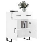 vidaXL Buffet Blanc brillant 69 5x34x90 cm Bois d'ingénierie