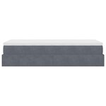 vidaXL Cadre de lit ottoman avec matelas gris foncé 100x200 cm velours