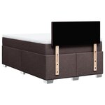 vidaXL Sommier à lattes de lit et matelas marron foncé 120x190cm tissu