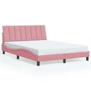 vidaXL Cadre de lit sans matelas Hanko rose 120x200 cm velours