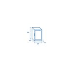 Arrière-bar réfrigéré professionnel 1 porte vitrée - 124 l - cool head - r600a - acier inoxydable1124vitrée/battante 510x585x685mm