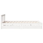 vidaXL Cadre de lit sans matelas blanc 140x200 cm bois de pin massif