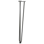 vidaXL Pieds en épingle à cheveux pour consoles  lot de 4  anthracite  72 cm  acier massif