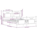 vidaXL Cadre de lit sans matelas chêne sonoma 150x200 cm