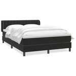 vidaXL Sommier à lattes de lit avec matelas noir 140x210 cm velours