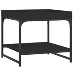 vidaXL Table basse noir 49 5x49 5x45 cm bois d'ingénierie
