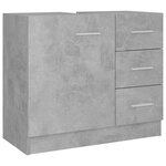 vidaXL Armoire d'évier Gris béton 63x30x54 cm Bois d'ingénierie
