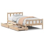 vidaXL Cadre de lit sans matelas 100x200 cm bois massif de pin