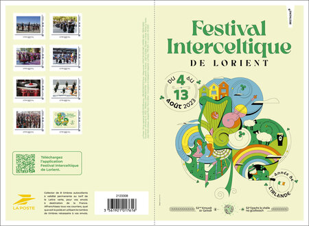 Collector 8 timbres - Festival interceltique de Lorient - Lettre Verte