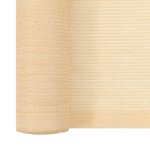 vidaXL Filet brise-vue PEHD 1 5 x 50 m Beige