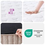 vidaXL Matelas à ressorts ensachés moyen 90x200 cm
