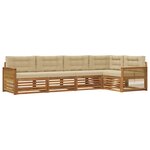 vidaXL Ensemble de canapés d'extérieur 5 Pièces Naturel et Beige