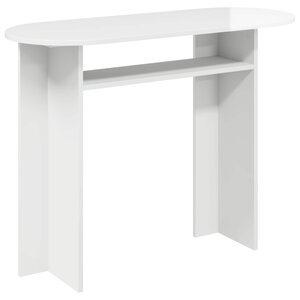 vidaXL Table console avec stockage Blanc brillant 100 x 39 5 x 75 cm