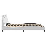 vidaXL Cadre de lit avec LED sans matelas blanc 180x200 cm