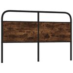 vidaXL Tête de lit de remplacement chêne fumé 160 cm acier et bois d'ingénierie