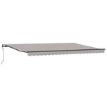 vidaXL Auvent Rétractable Gris clair 500 × 300 cm Tissu et Aluminium