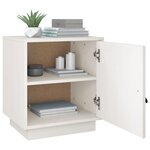 vidaXL Tables de chevet 2 Pièces Blanc 40x34x45 cm Bois de pin massif