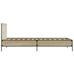 vidaXL Cadre de lit chêne sonoma 90x200 cm bois d'ingénierie et métal
