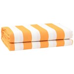 vidaXL Toile de rechange pour store banne Jaune et blanc 10 x 1.6 m