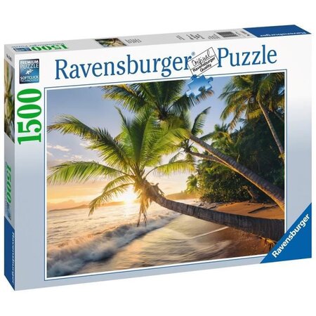 Puzzle 1500 pieces - plage secrete - ravensburger - puzzle adultes - des 14 ans