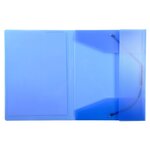 Chemise personnalisable 1 face à élastique polypro KREACOVER coloris bleu transparent EXACOMPTA