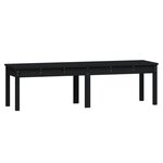 vidaXL Banc de jardin à 2 places noir 159 5x44x45cm bois massif de pin