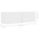 vidaXL Ensemble de meubles TV 6 Pièces Blanc Bois d'ingénierie