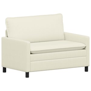 vidaXL Canapé Crème 126 x 81 x 87 5 cm Tissu