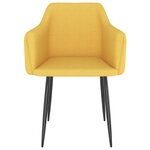 Vidaxl chaises à manger lot de 2 jaune tissu