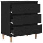 Buffet vidaXL Noir Chêne 60x35x70 cm Bois d'ingénierie