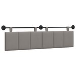 vidaXL Tête de lit suspendue Taupe Tissu
