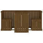 vidaXL Set de balcon 2 places marron miel bois de pin massif