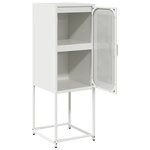 vidaXL Buffet blanc 36x39x107 cm acier laminé à froid