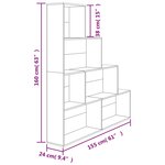 vidaXL Bibliothèque/Séparateur de pièce Gris béton Bois d'ingénierie