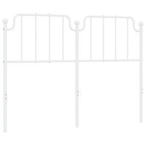 vidaXL Tête de lit métal blanc 135 cm