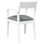 vidaXL Chaises à manger coussins 2 Pièces blanc bois massif caoutchouc