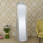 vidaXL Miroir sur pied Style baroque 160x40 cm Argenté