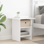 vidaXL Table de chevet 2 Pièces Blanc 41 x 40 x 45 cm Bois d'ingénierie