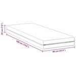 vidaXL Matelas avec Couche de Coco Blanc 90 x 190 cm Ressort ensaché